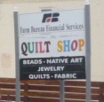 Quilt shop sign