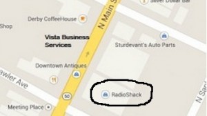 RadioShack map