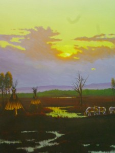 Tipi at sunset